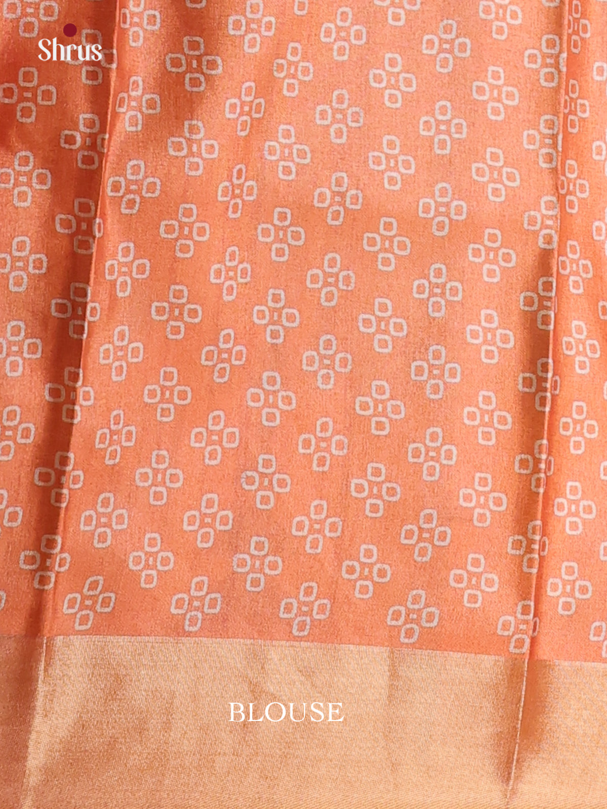 Blue & Brick - Printed Tussar Saree - Shop on Shrus.com