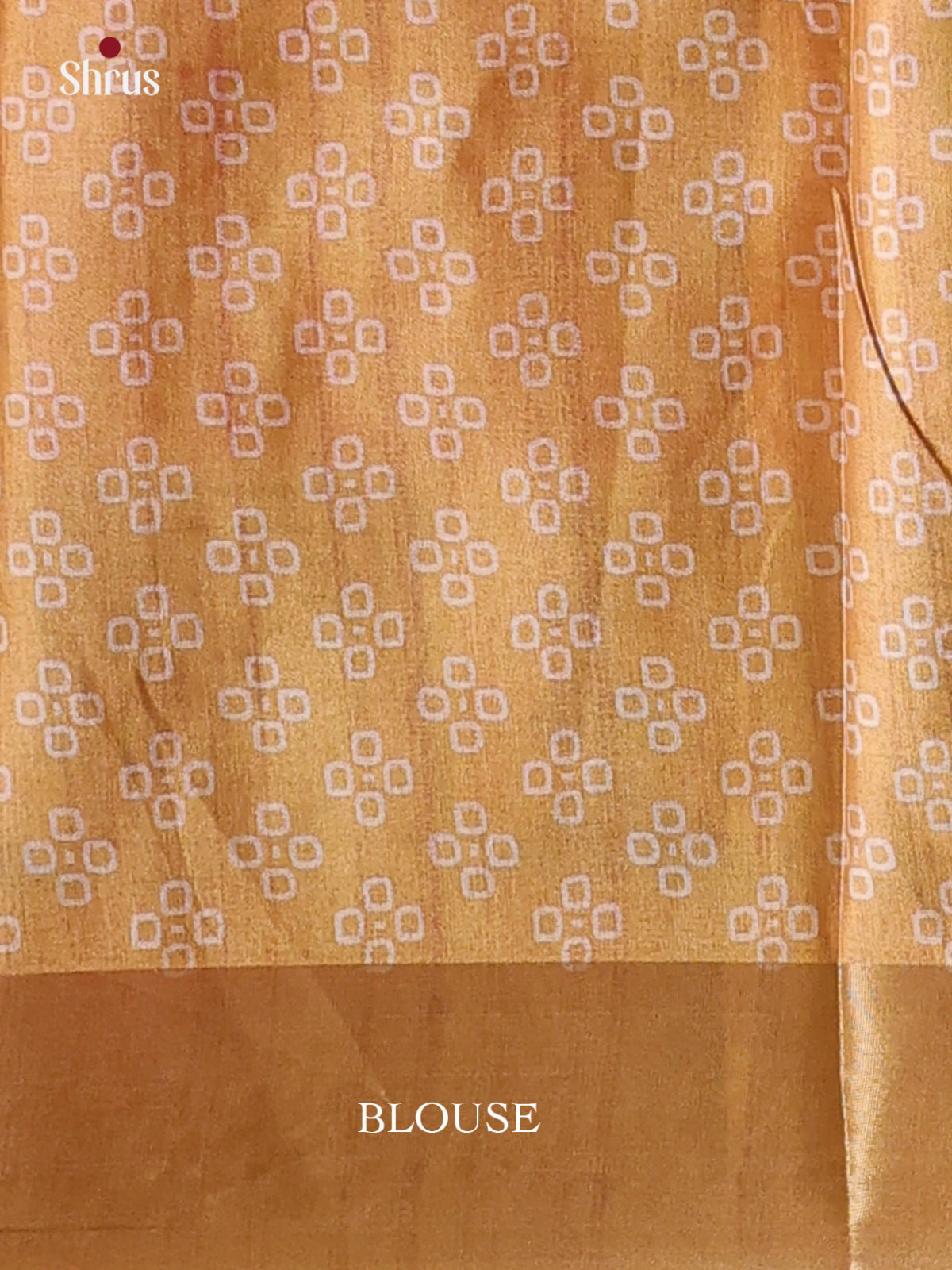 Pink & Mustard - Printed Tussar Saree - Shop on Shrus.com