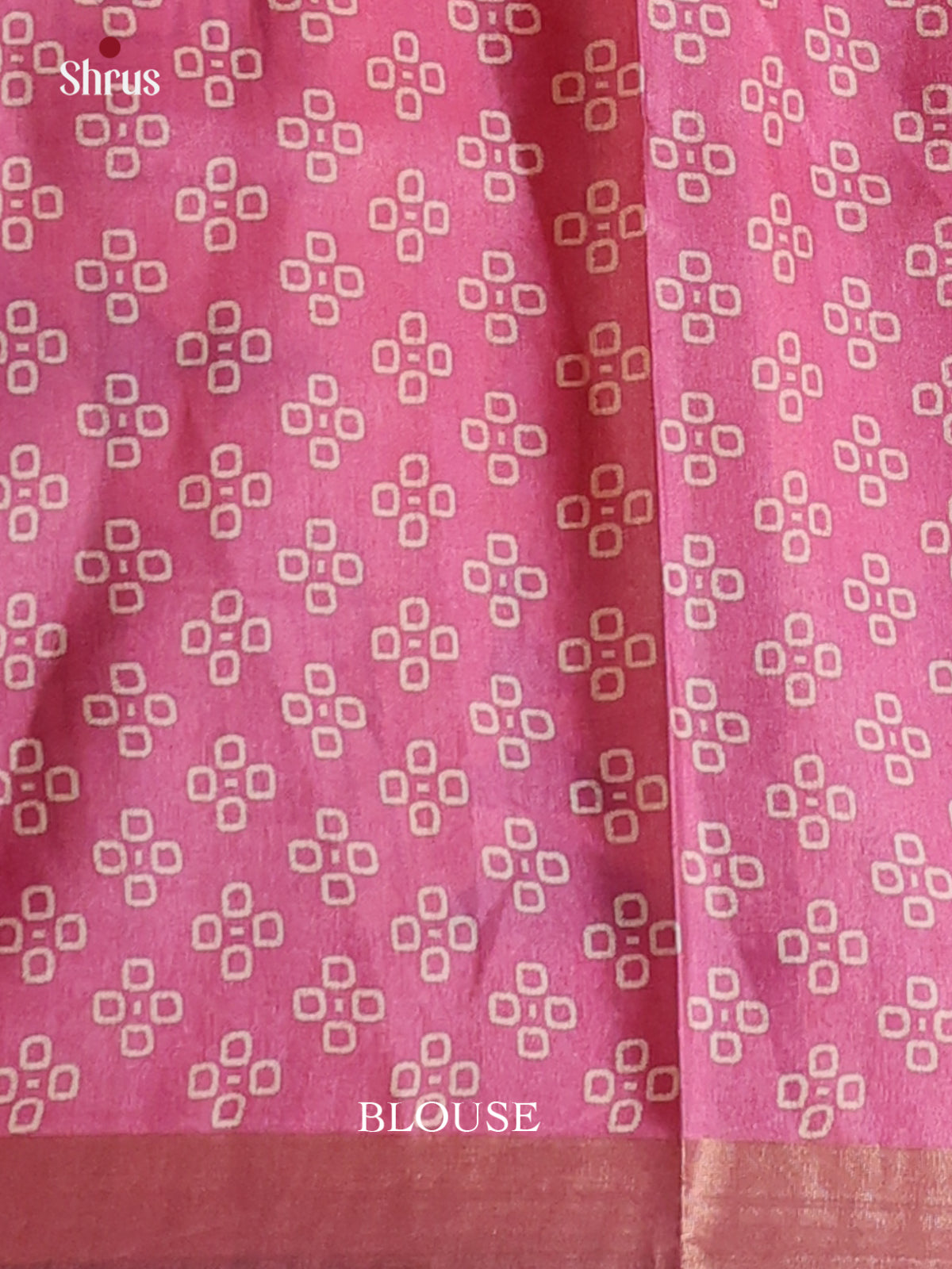 Orange & Pink - Printed Tussar Saree - Shop on Shrus.com