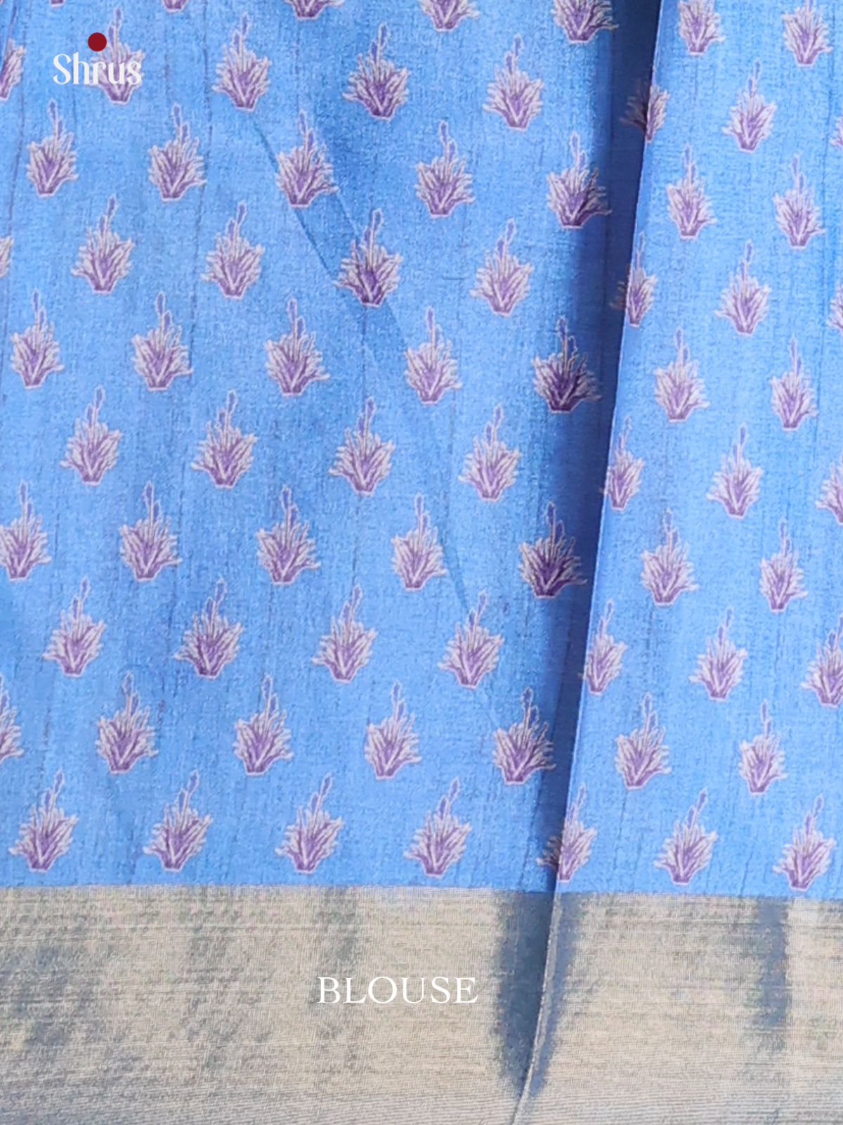 Green & Blue - Printed Tussar Saree - Shop on Shrus.com