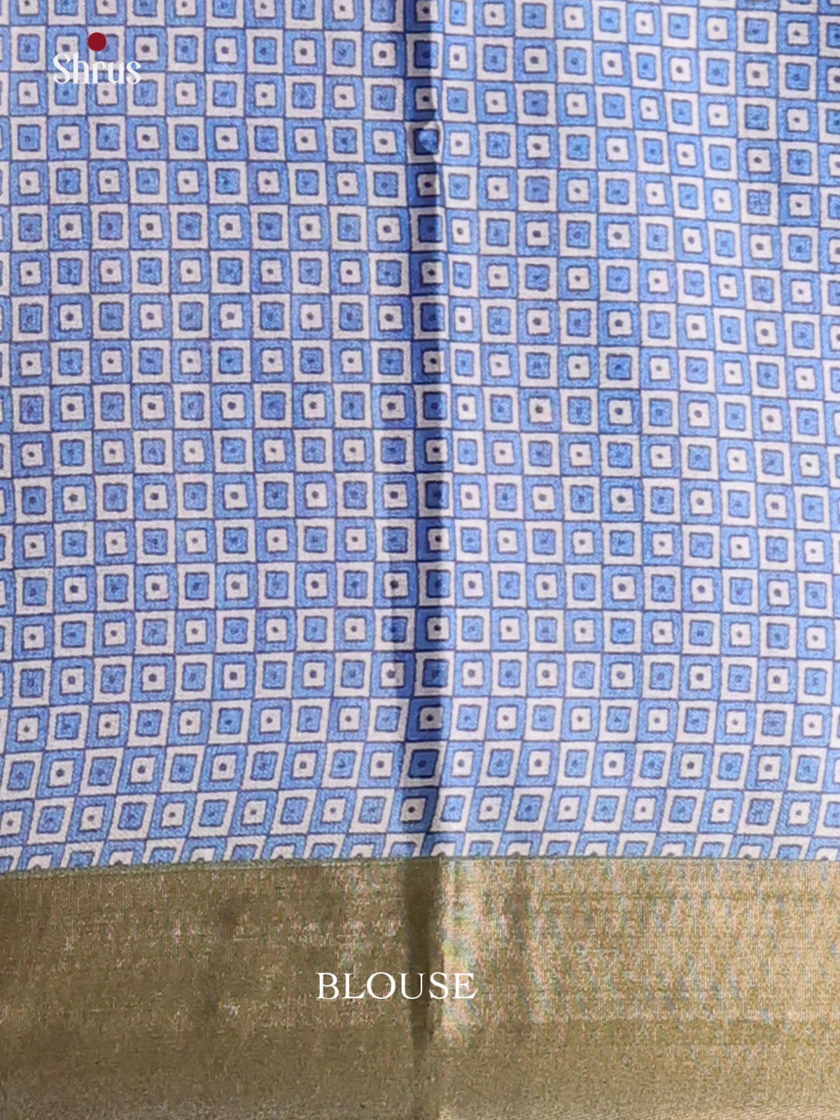 Blue & Green - Printed Tussar Saree - Shop on Shrus.com