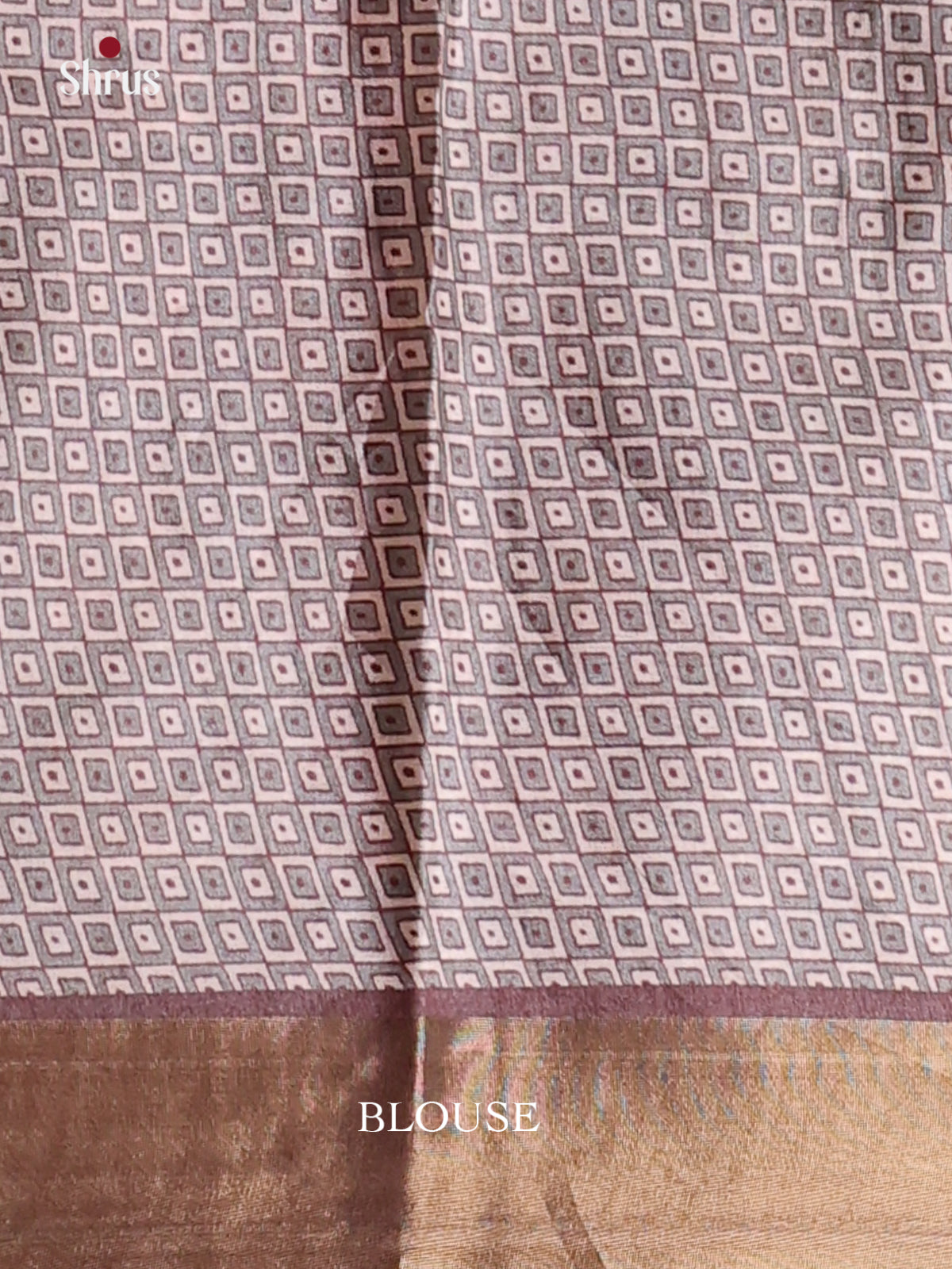 Grey & Brown - Printed Tussar Saree - Shop on Shrus.com