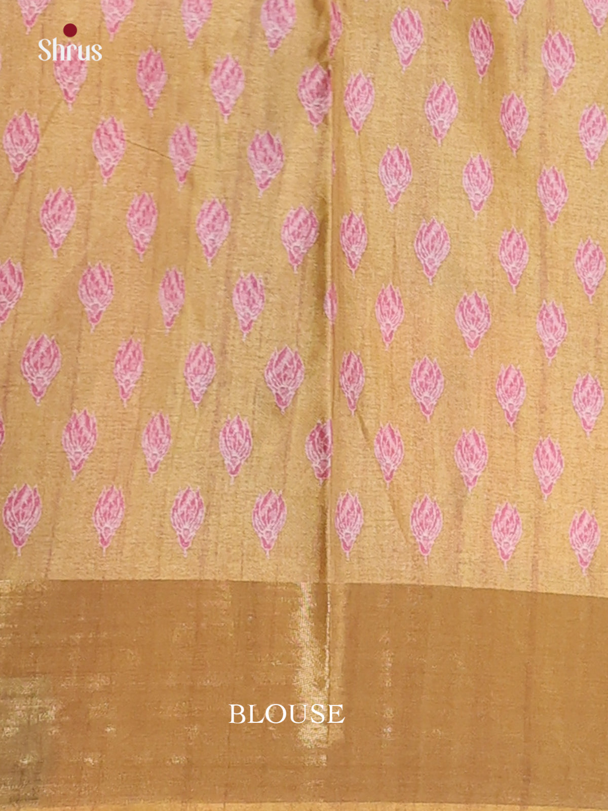 Red & Beige - Printed Tussar Saree - Shop on Shrus.com