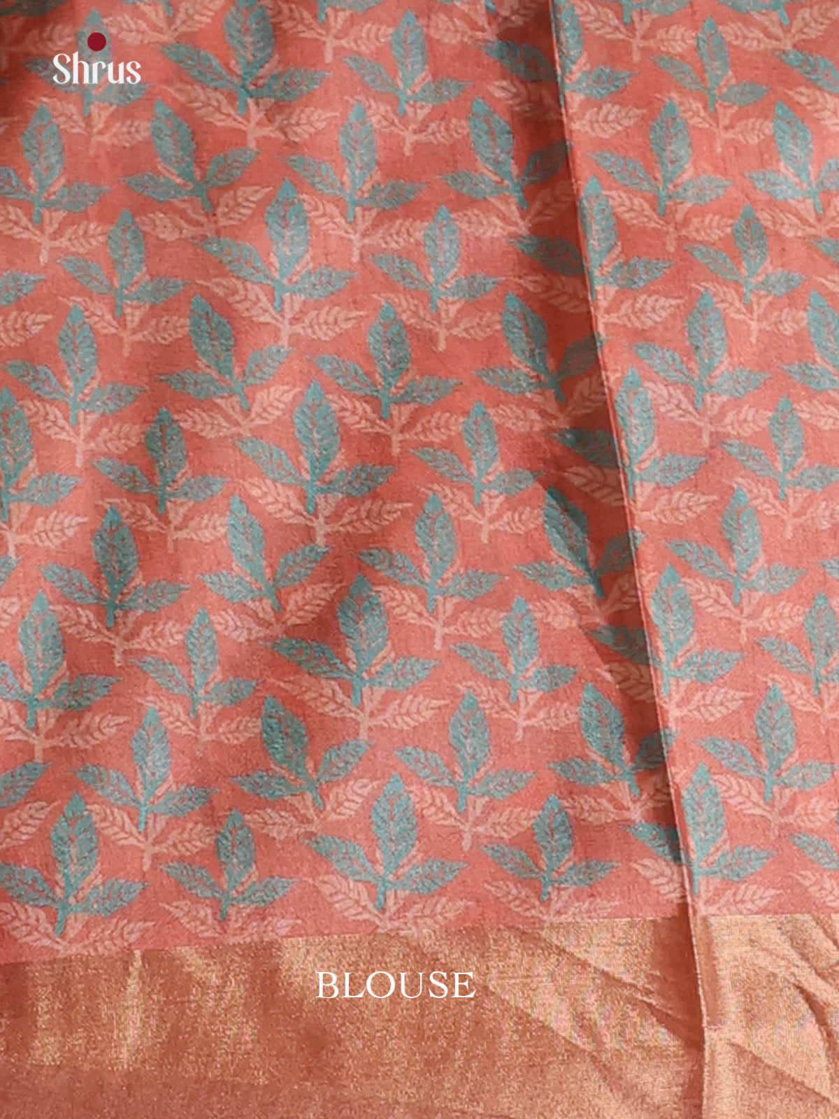 Green & Brown - Printed Tussar Saree - Shop on Shrus.com