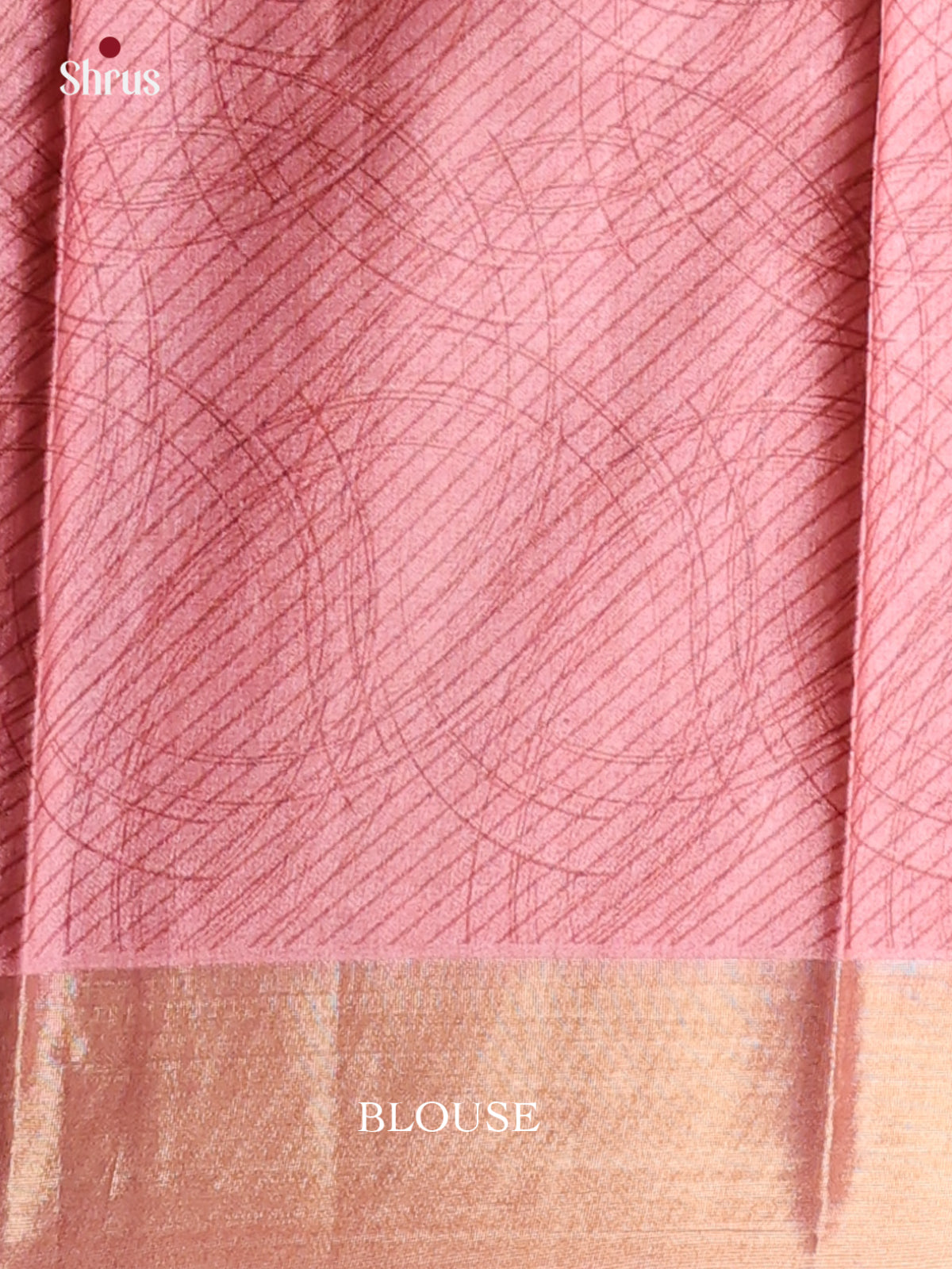 Onion Pink - Printed Tussar Saree - Shop on Shrus.com