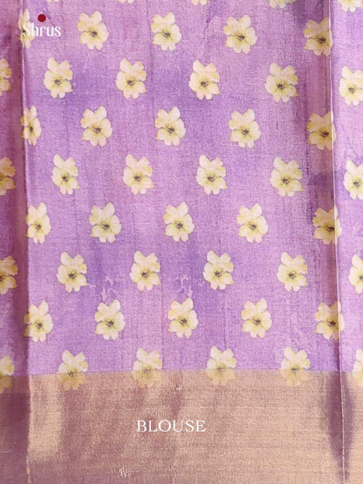 Lavender - Printed Tussar Saree - Shop on Shrus.com