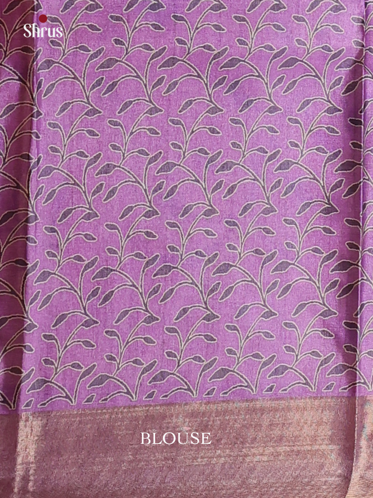 Green & Purple - Printed Tussar Saree - Shop on Shrus.com
