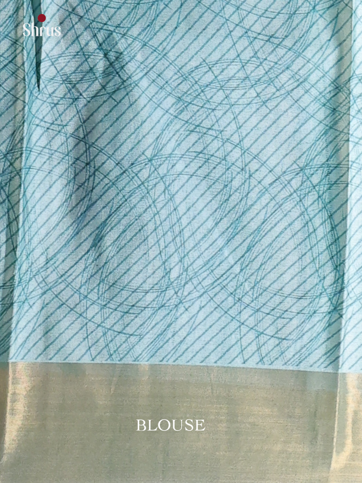 Blue - Printed Tussar Saree - Shop on Shrus.com