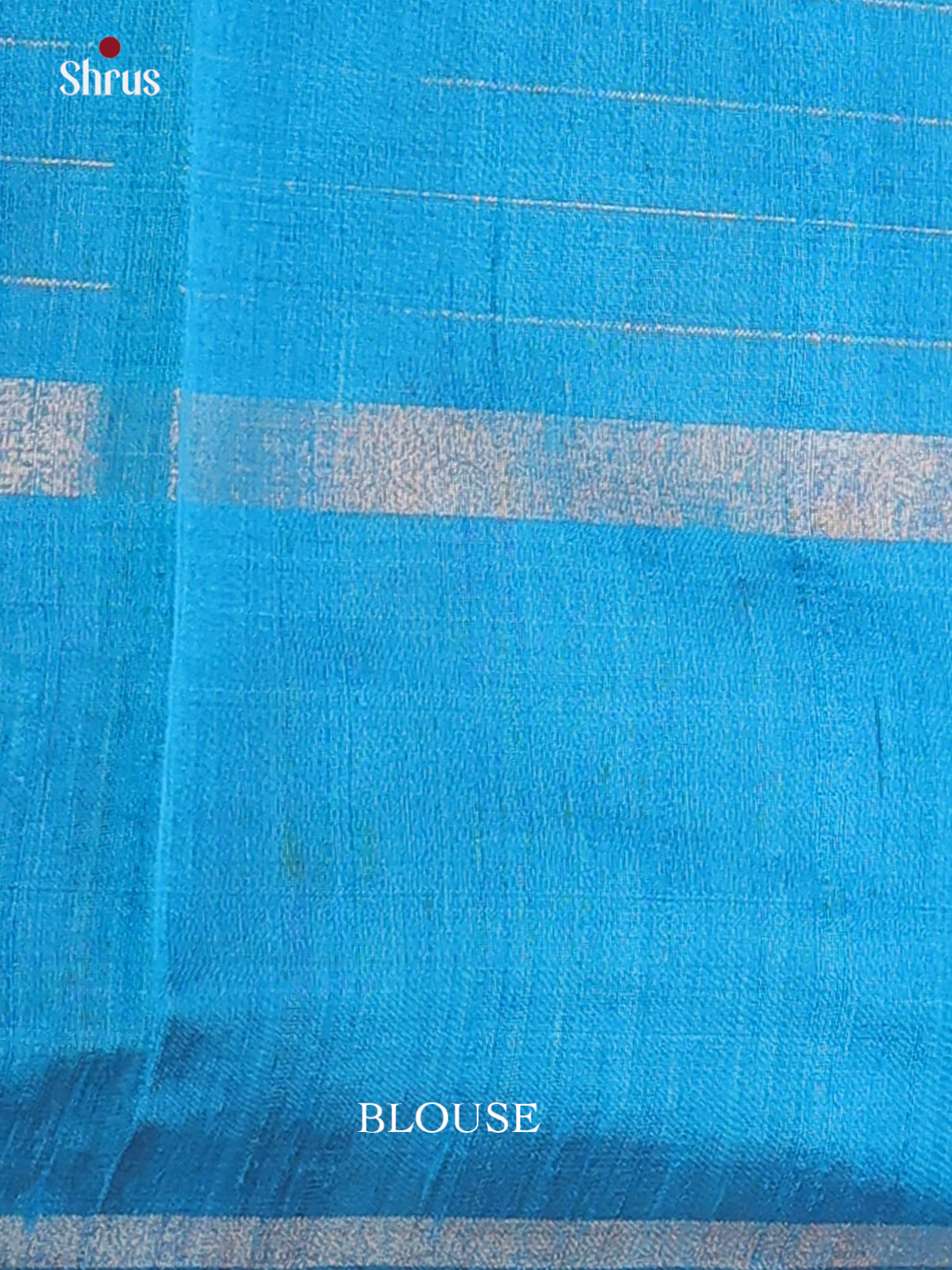 Navy Blue & Blue - Raw Silk Saree - Shop on Shrus.com