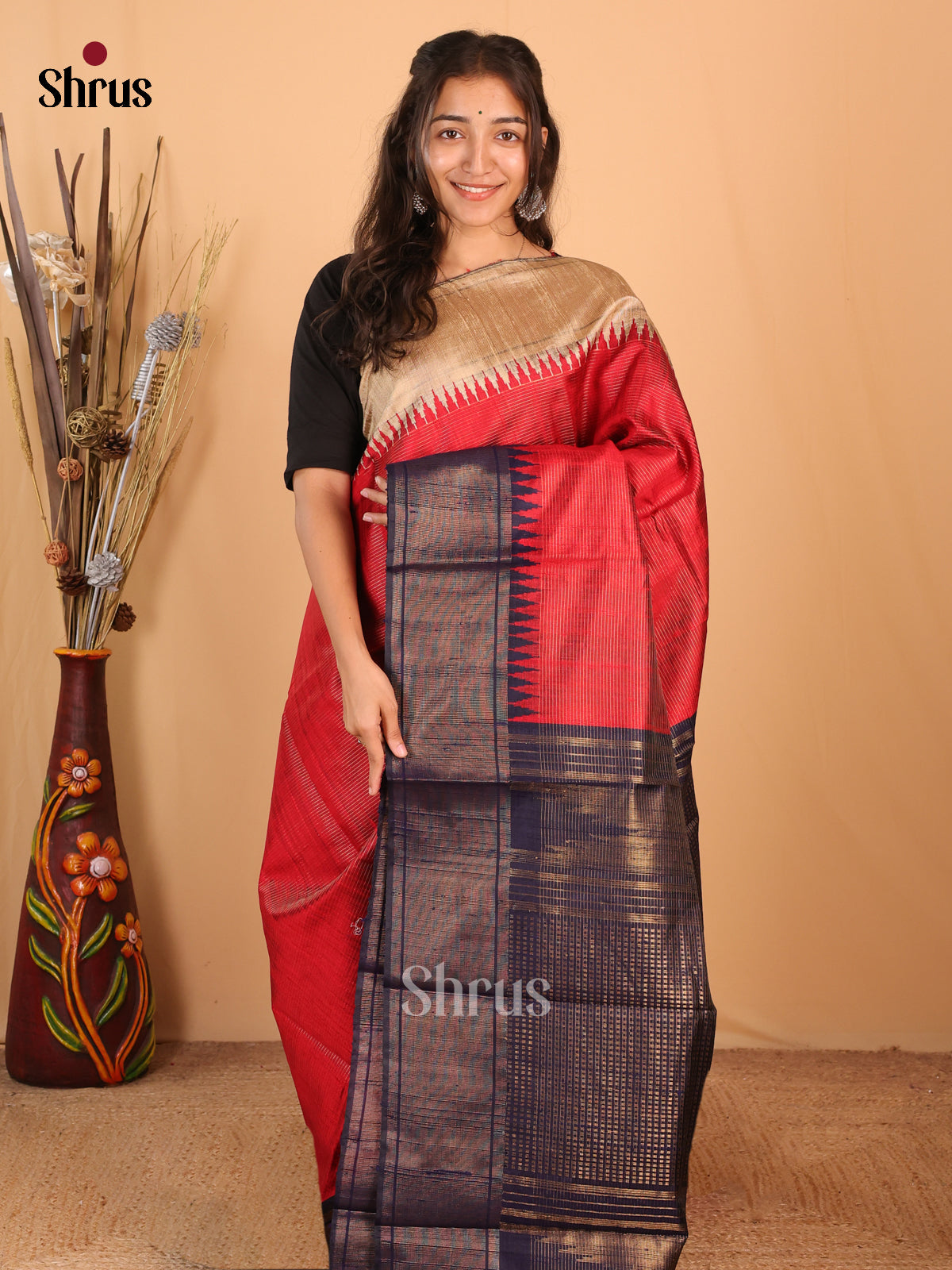 DCS05061 - Raw Silk Saree - Shop on Shrus.com