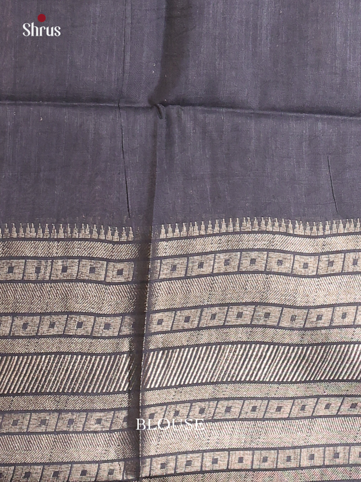 Teal & Black - Semi Tussar Saree - Shop on Shrus.com