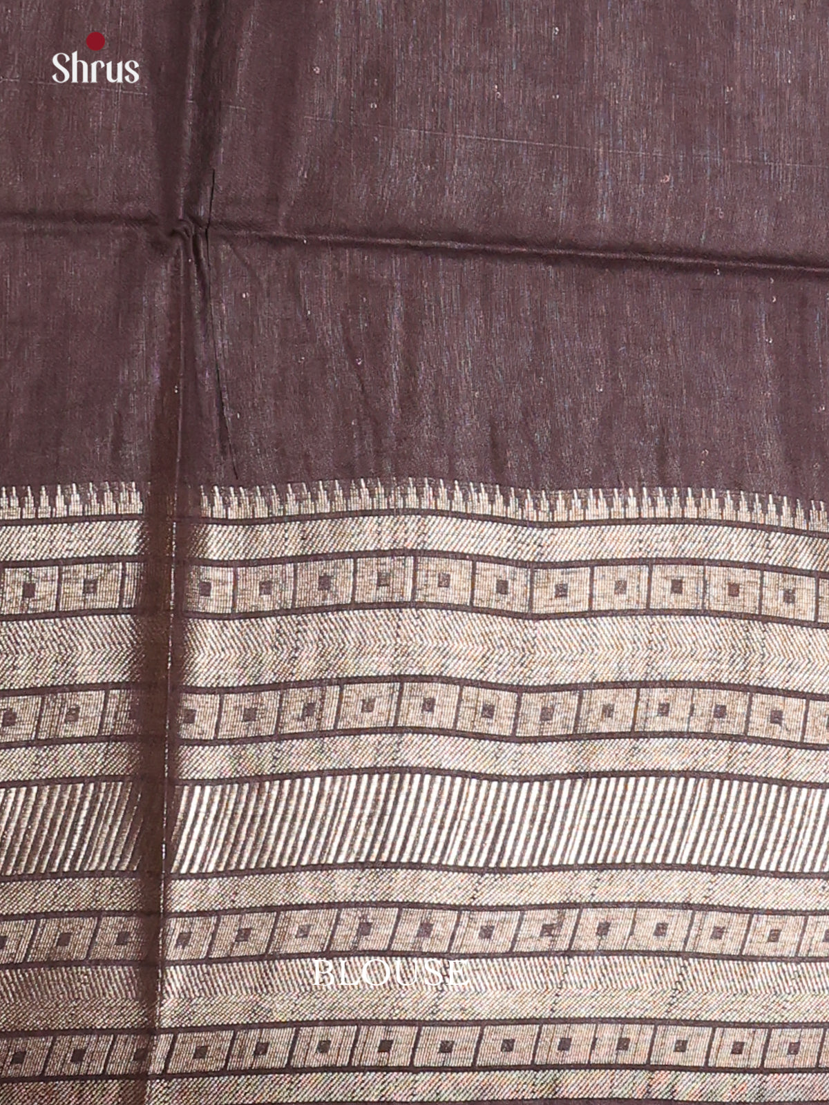 Beige & Brown - Semi Tussar Saree - Shop on Shrus.com