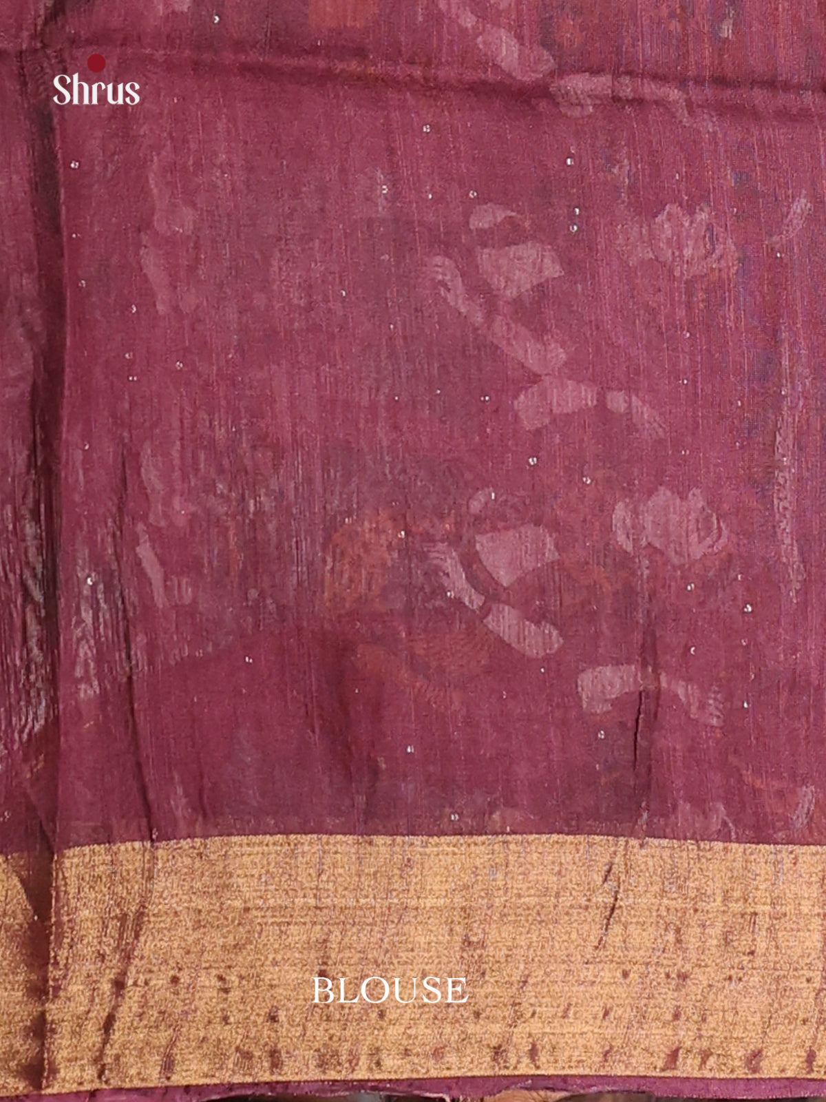 Blue & Brown - Printed Tussar Saree - Shop on Shrus.com