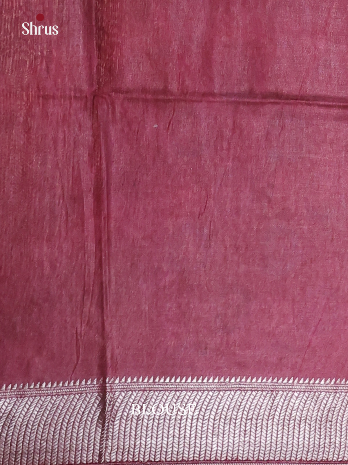 Wine & Blue - Printed Tussar Saree - Shop on Shrus.com