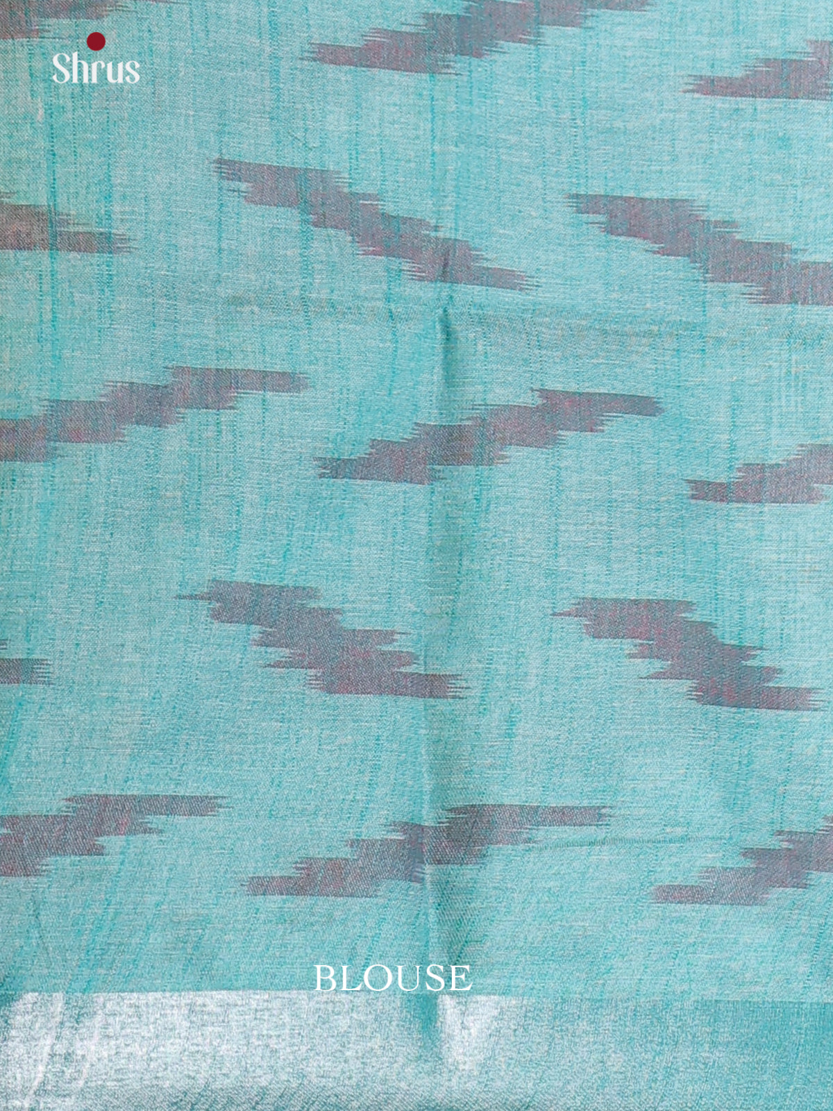 White & Blue - Semi Ikkat Saree - Shop on Shrus.com