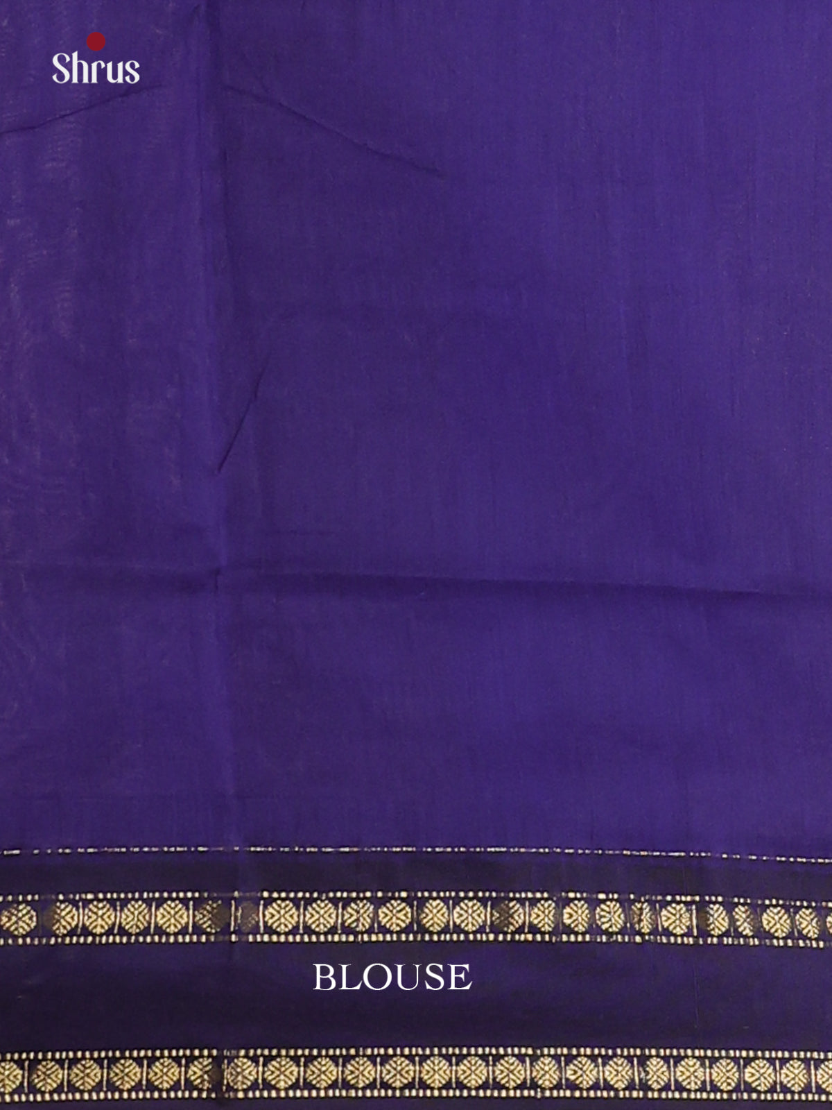 Classic Wine Kalyani Cotton Saree, Blue Golden Zari Woven Rettapet Border & Pallu - Shop on Shrus.com