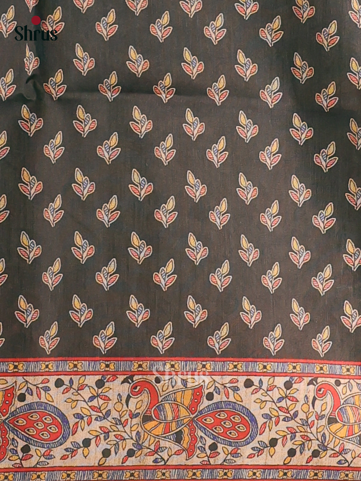 DCS07076 - Printed Madhubani Saree - Shop on Shrus.com