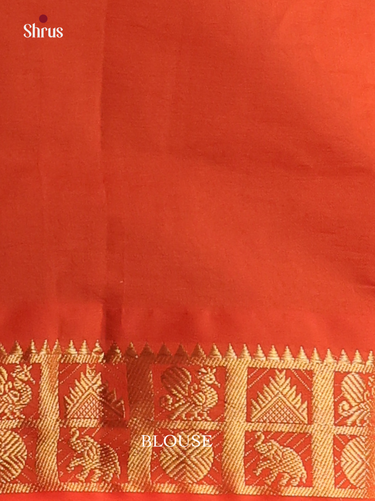 Brown & Orange - Silkcotton-halfpure Saree - Shop on Shrus.com