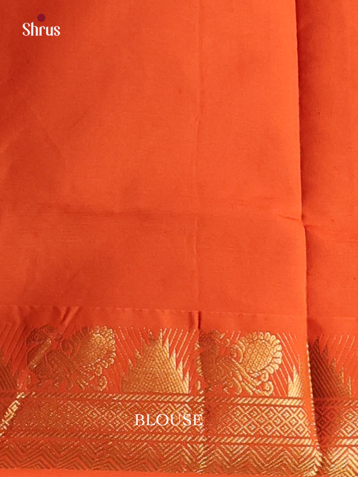 Brown & Orange - Silkcotton-halfpure Saree - Shop on Shrus.com