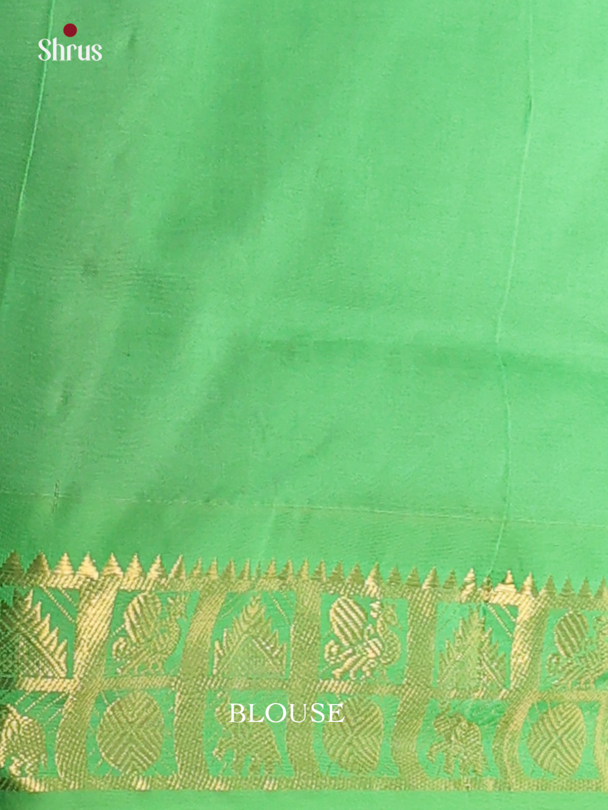 Majenta & Green- Silkcotton-halfpure Saree - Shop on Shrus.com