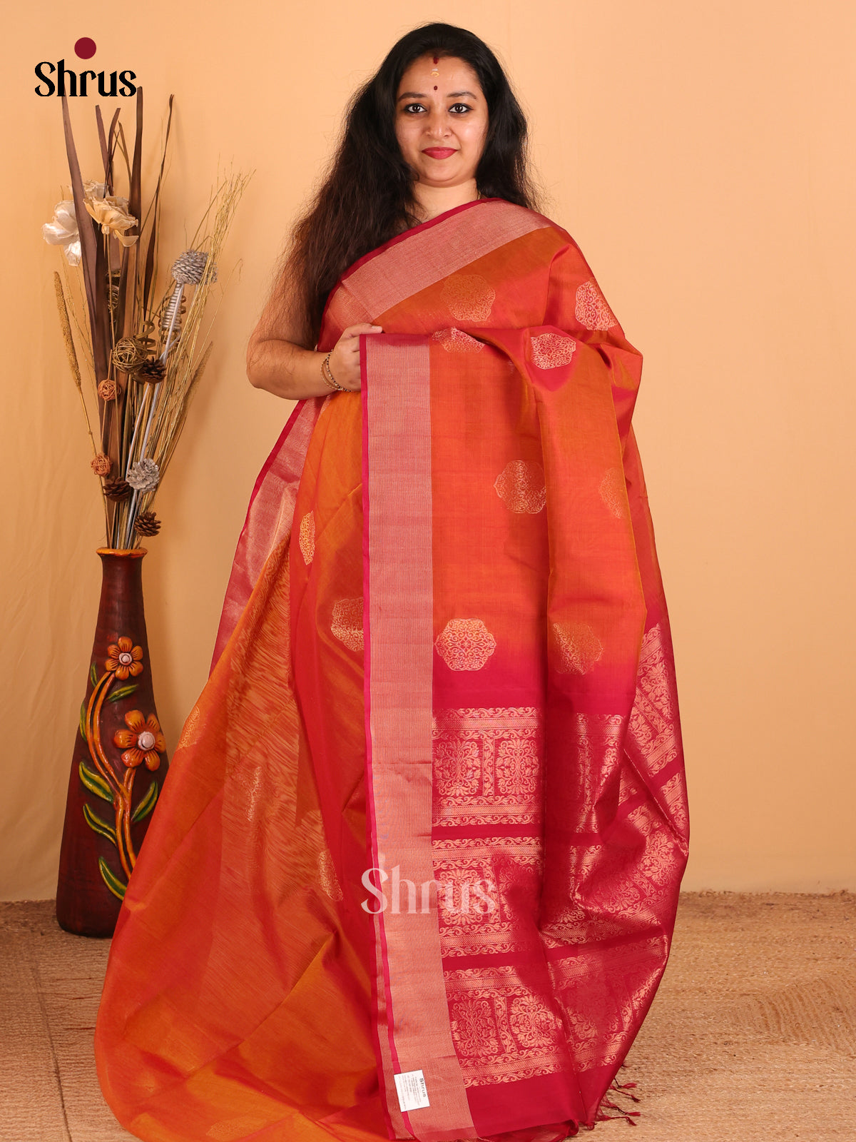 DCS07231 - Silk Cotton Saree - Shop on Shrus.com