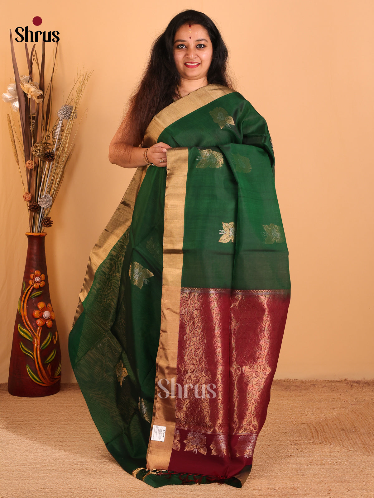 DCS07247 - Silk Cotton Saree - Shop on Shrus.com