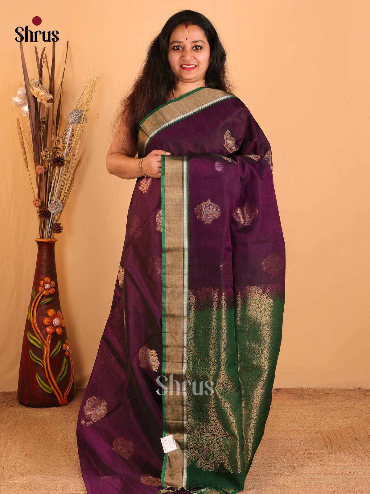 DCS07275 - Silk Cotton Saree - Shop on Shrus.com
