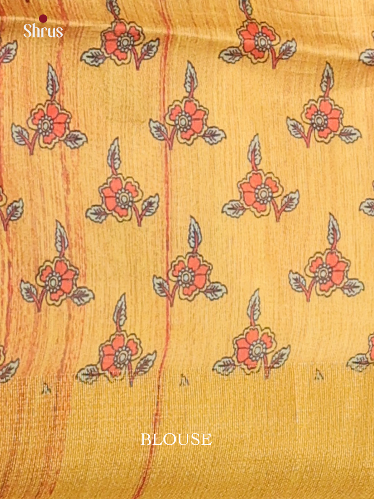 Cream & Mustard - Champa semitussar Saree - Shop on Shrus.com