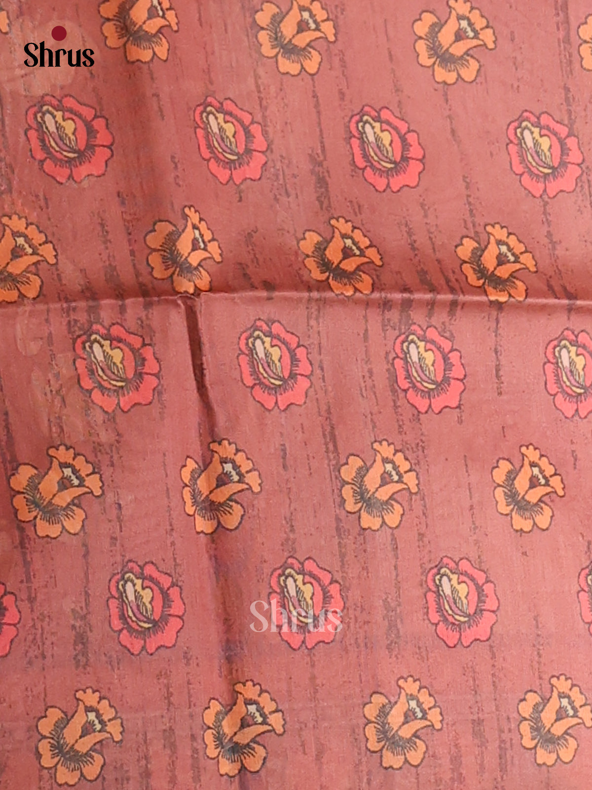 Peach - Champa Semi Tussar Saree - DCS11021 - Shop on Shrus.com