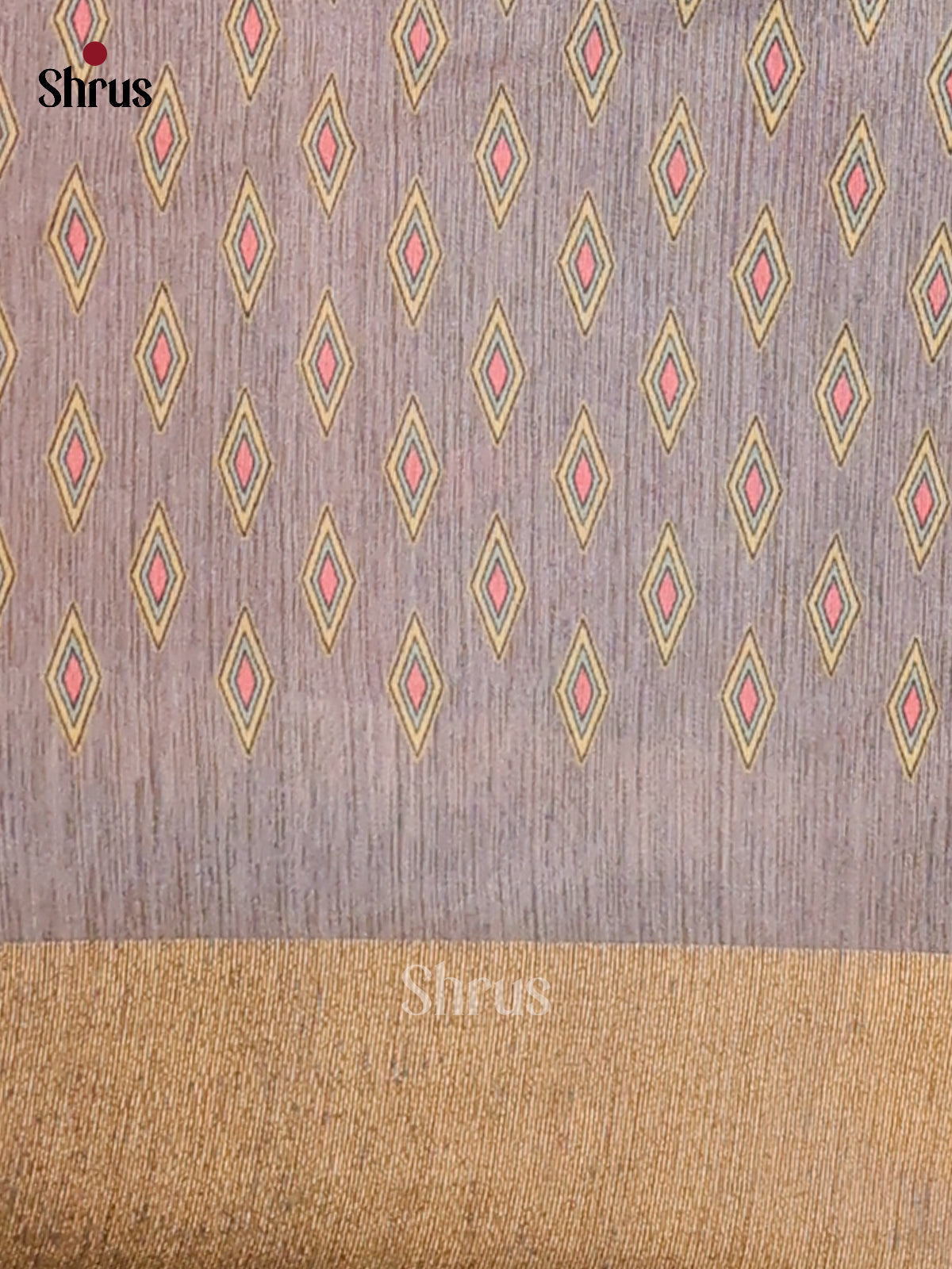 Cream & Grey - Champa Semitussa Saree - DCS11032 - Shop on Shrus.com