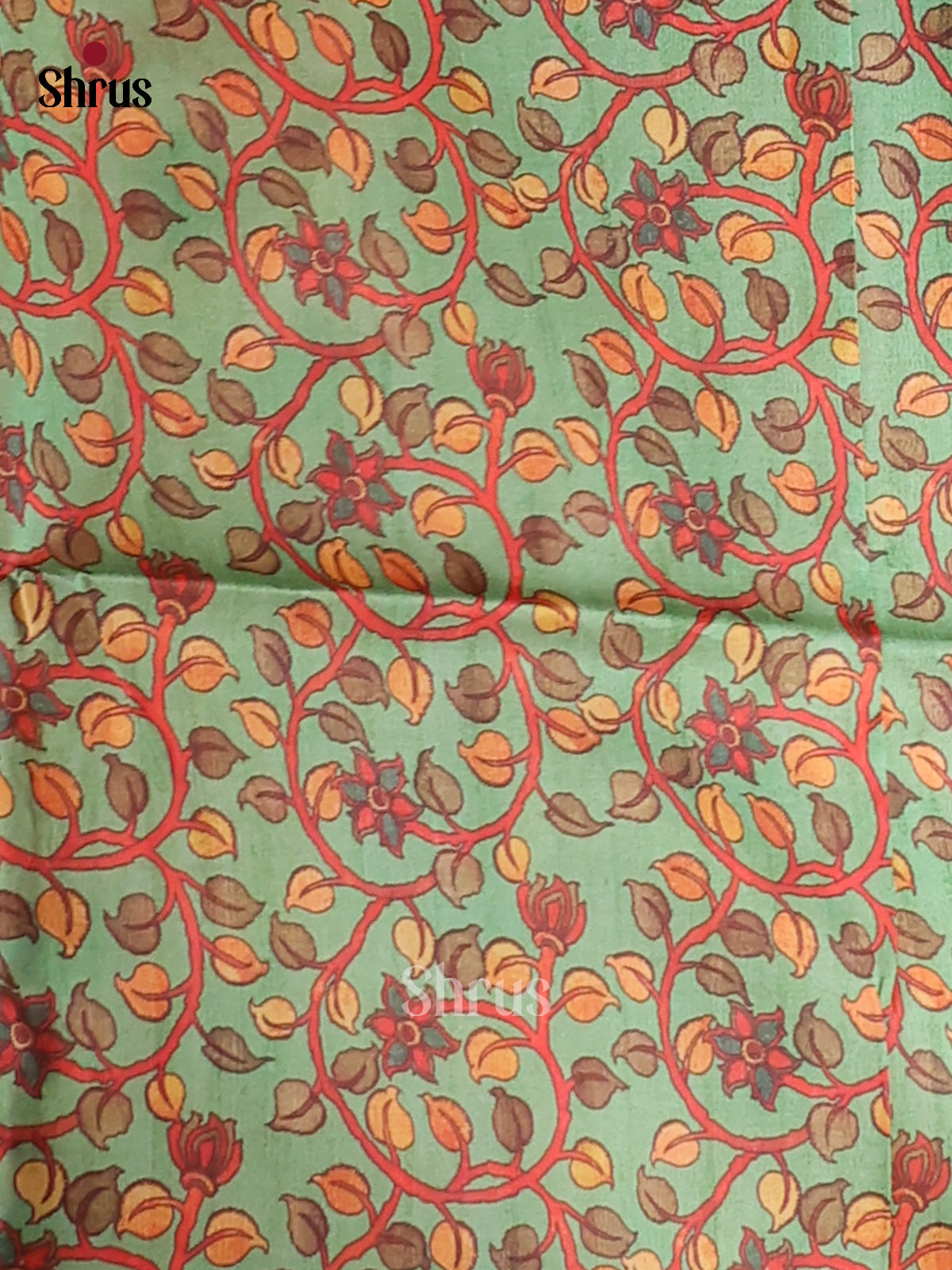 Green & Peach - Champa Semi tussar Saree - DCS11053 - Shop on Shrus.com