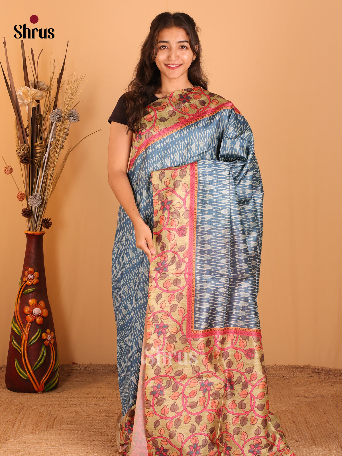 DCS11054 - Champa semitussar Saree - Shop on Shrus.com
