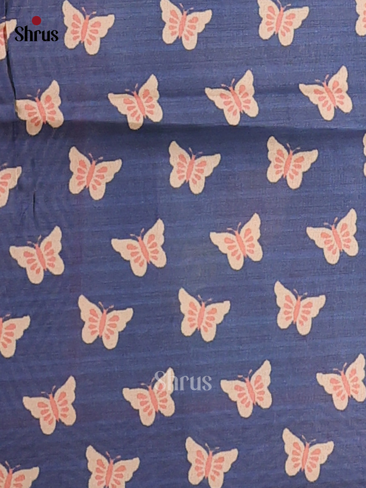 Blue & Navy Blue - Champa semitussar Saree - DCS11070 - Shop on Shrus.com