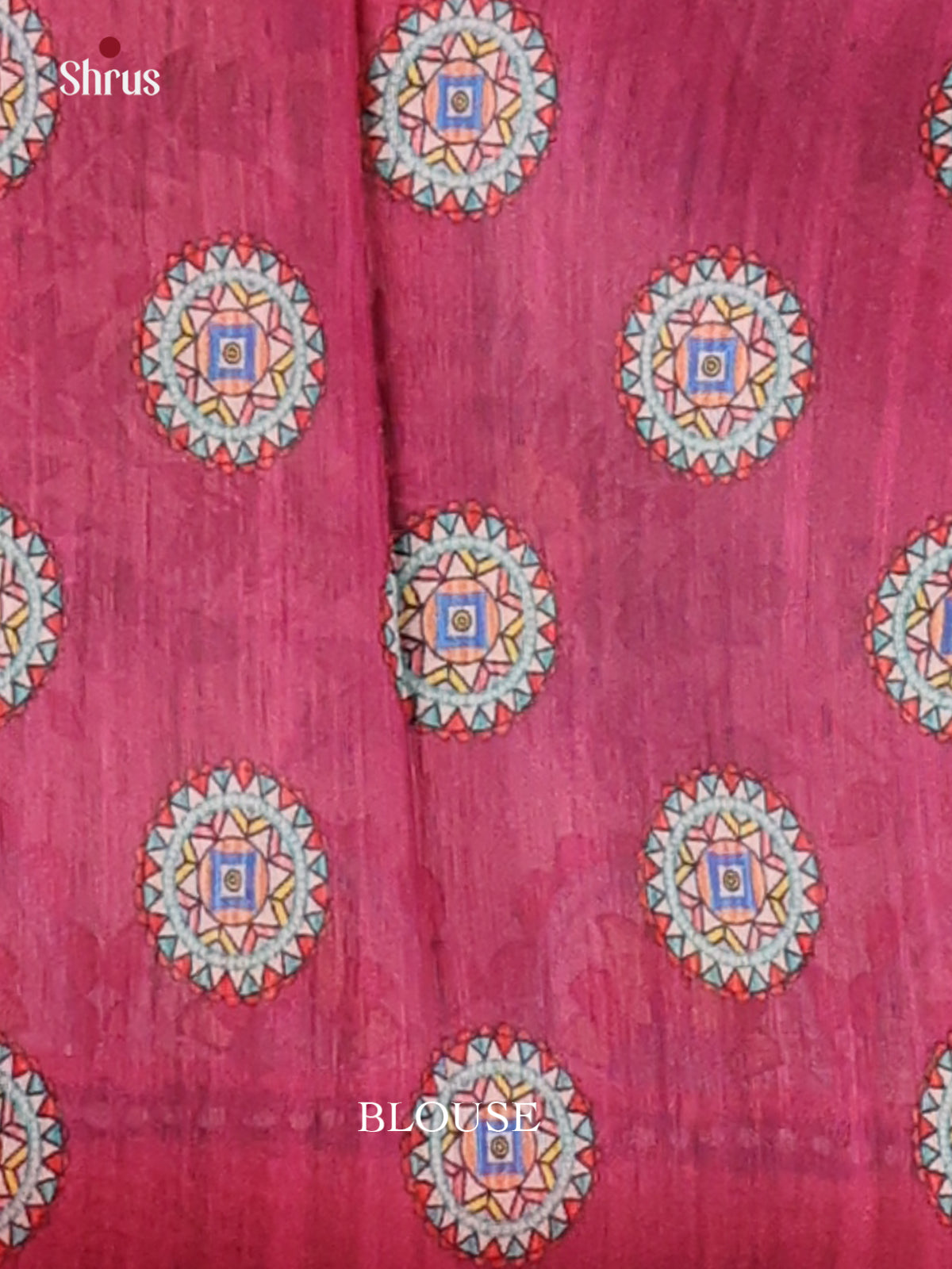 Wine & Cream - Champa semitussar Saree - Shop on Shrus.com