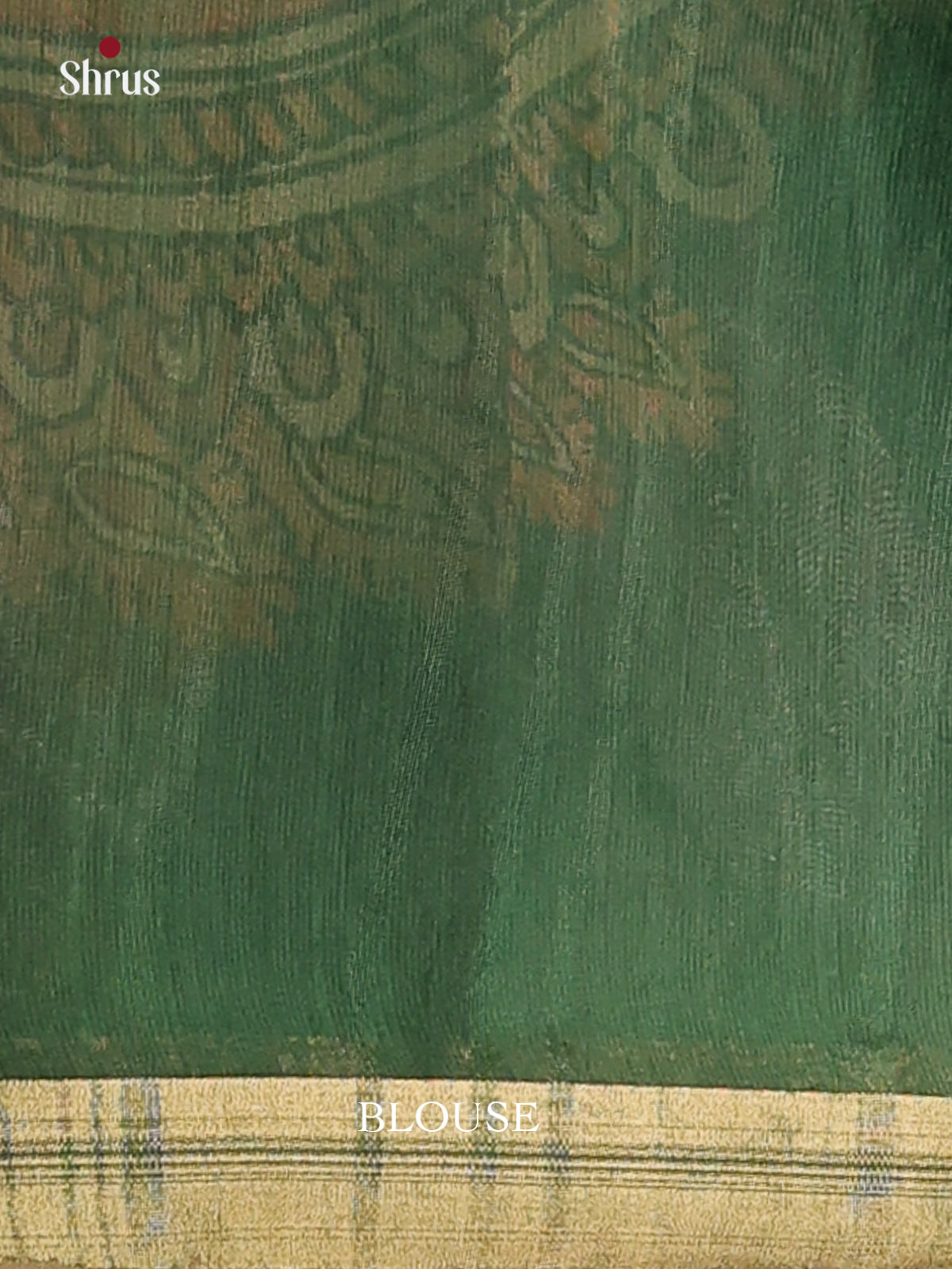 Dark Green & navy blue - Champa Semitussar Saree - DCS11121 - Shop on Shrus.com