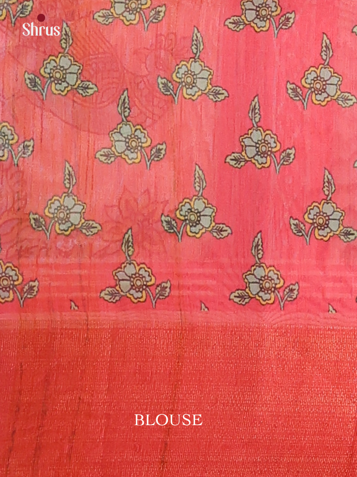 Cream & Pink - Champa Semitussar Saree - DCS11172 - Shop on Shrus.com