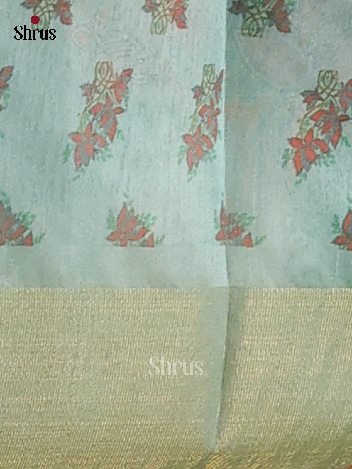 Teal Grren & light Green - Champa Semitussa Saree - DCS11178 - Shop on Shrus.com