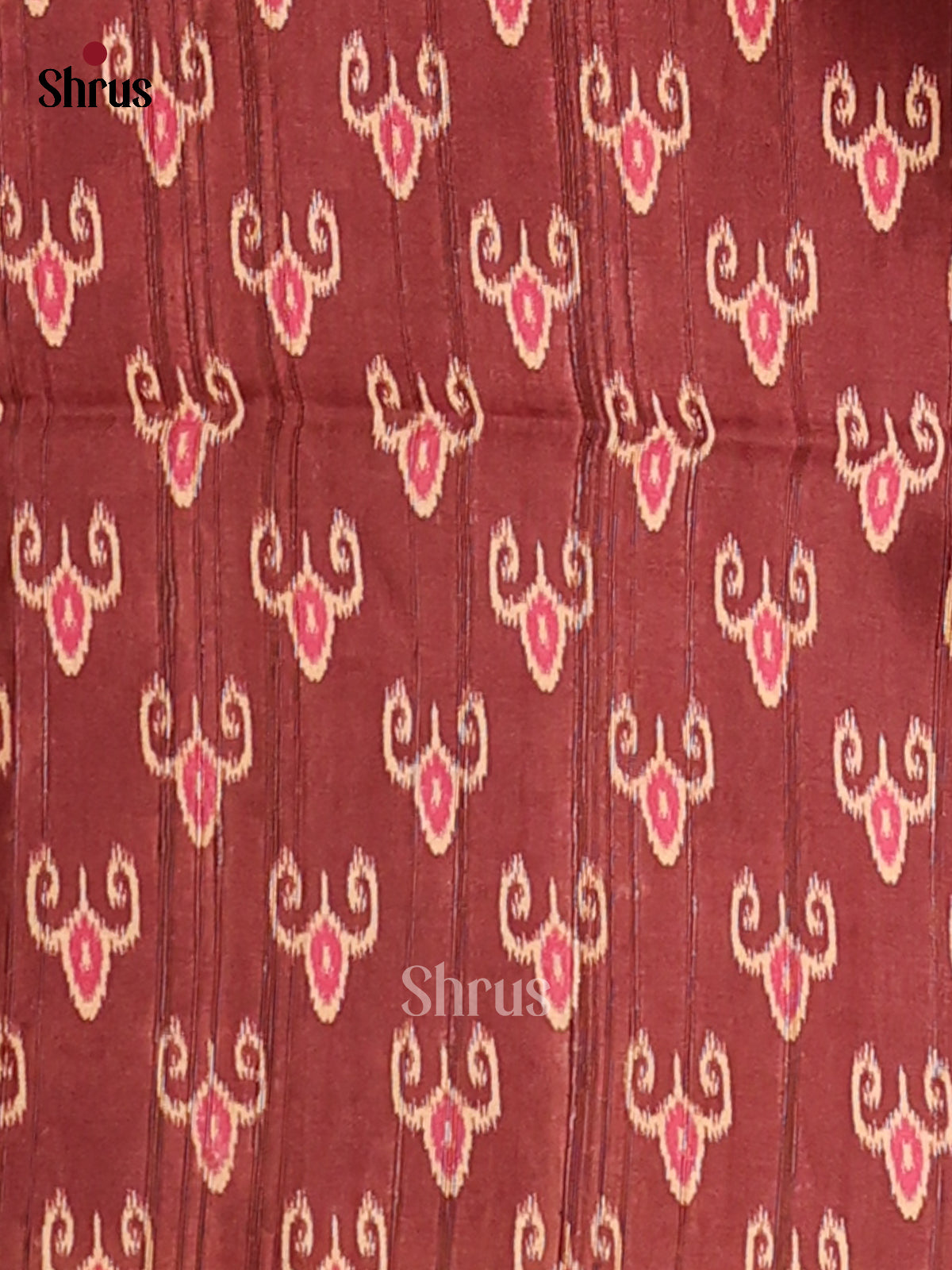 Orange & Brown - Champa Semi tussar Saree - DCS11197 - Shop on Shrus.com