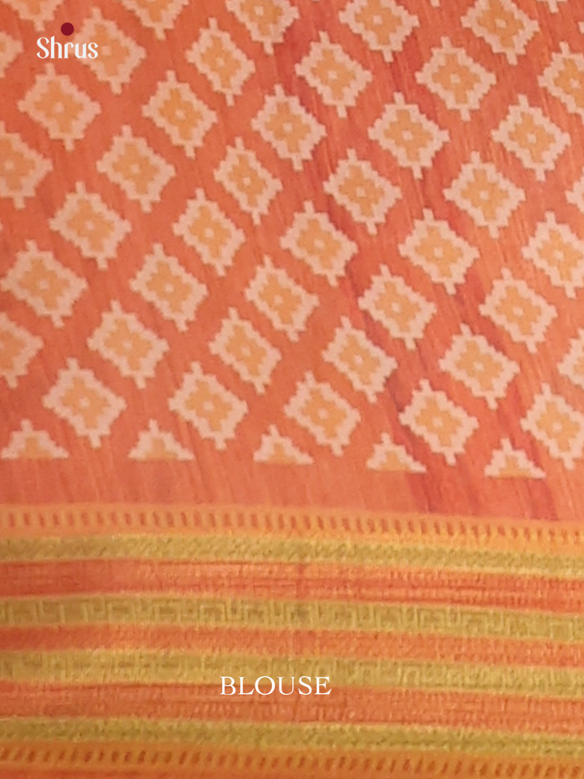 Onion Peel & Orange - Champa semitussar Saree - Shop on Shrus.com
