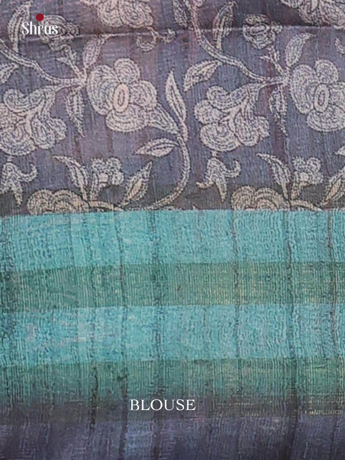 Peach & Grey- Champa semitussar Saree - Shop on Shrus.com