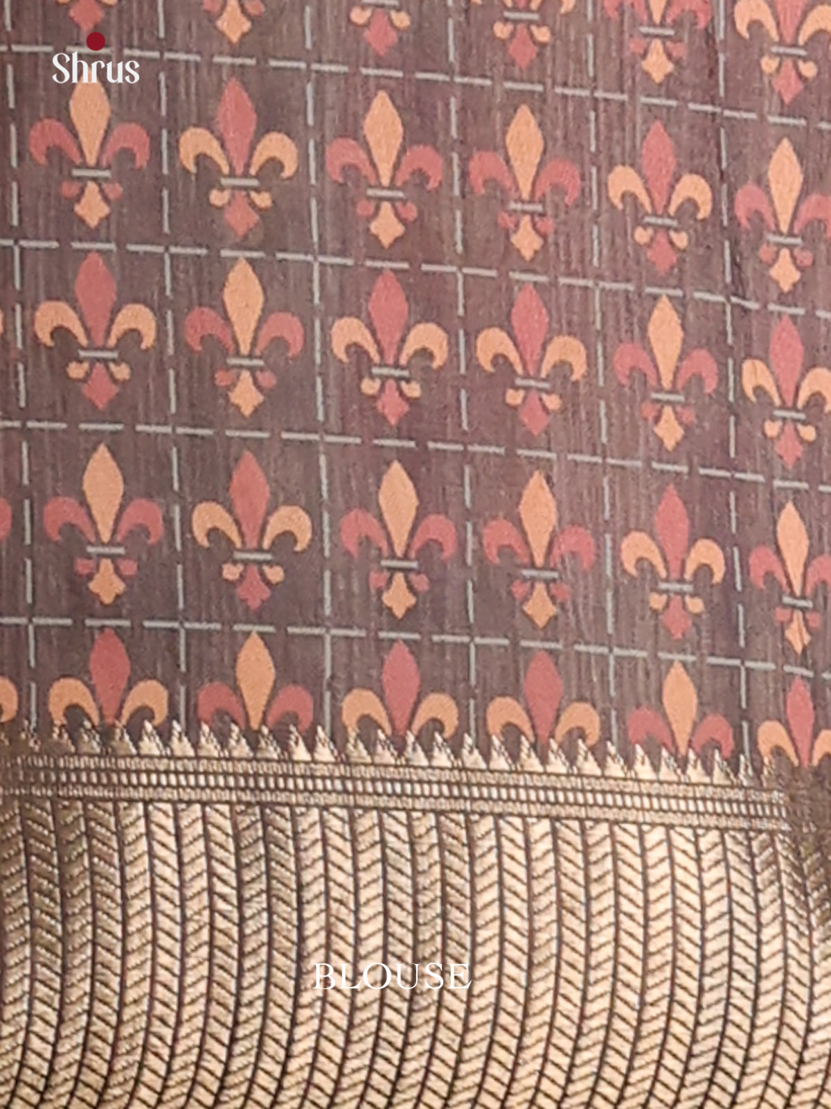 Dark Onion Pik & Dark Grey - Champa Semitussa Saree - DCS11251 - Shop on Shrus.com
