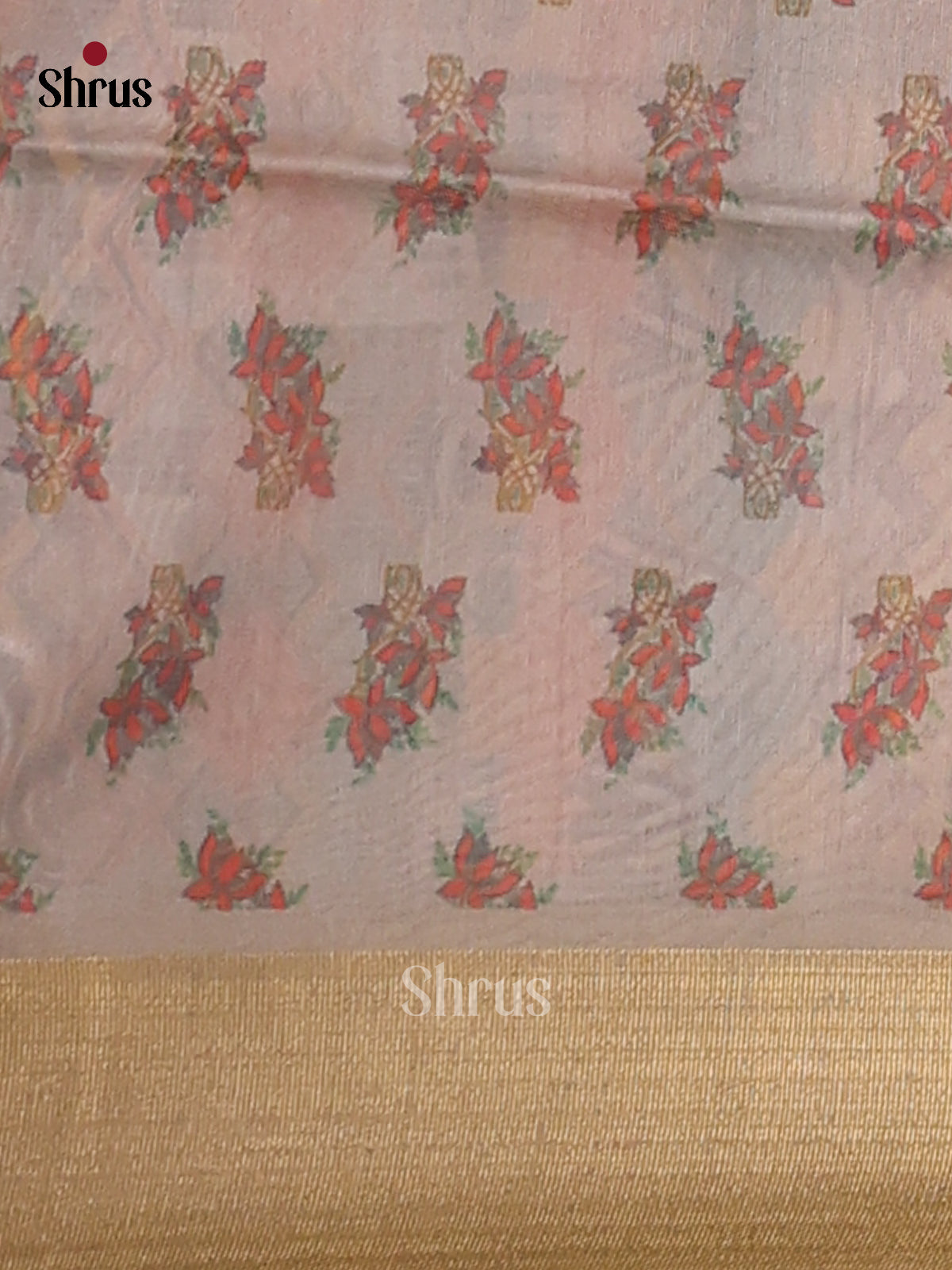 Dark olive Green & Grey - Champa Semitussar Saree - DCS11265 - Shop on Shrus.com