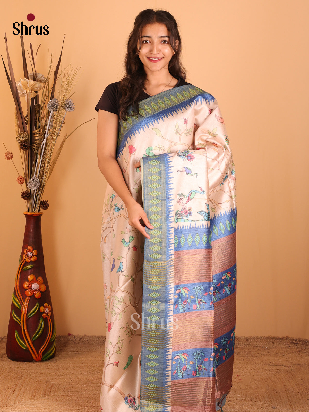 DCS11266 - Champa semitussar Saree - Shop on Shrus.com