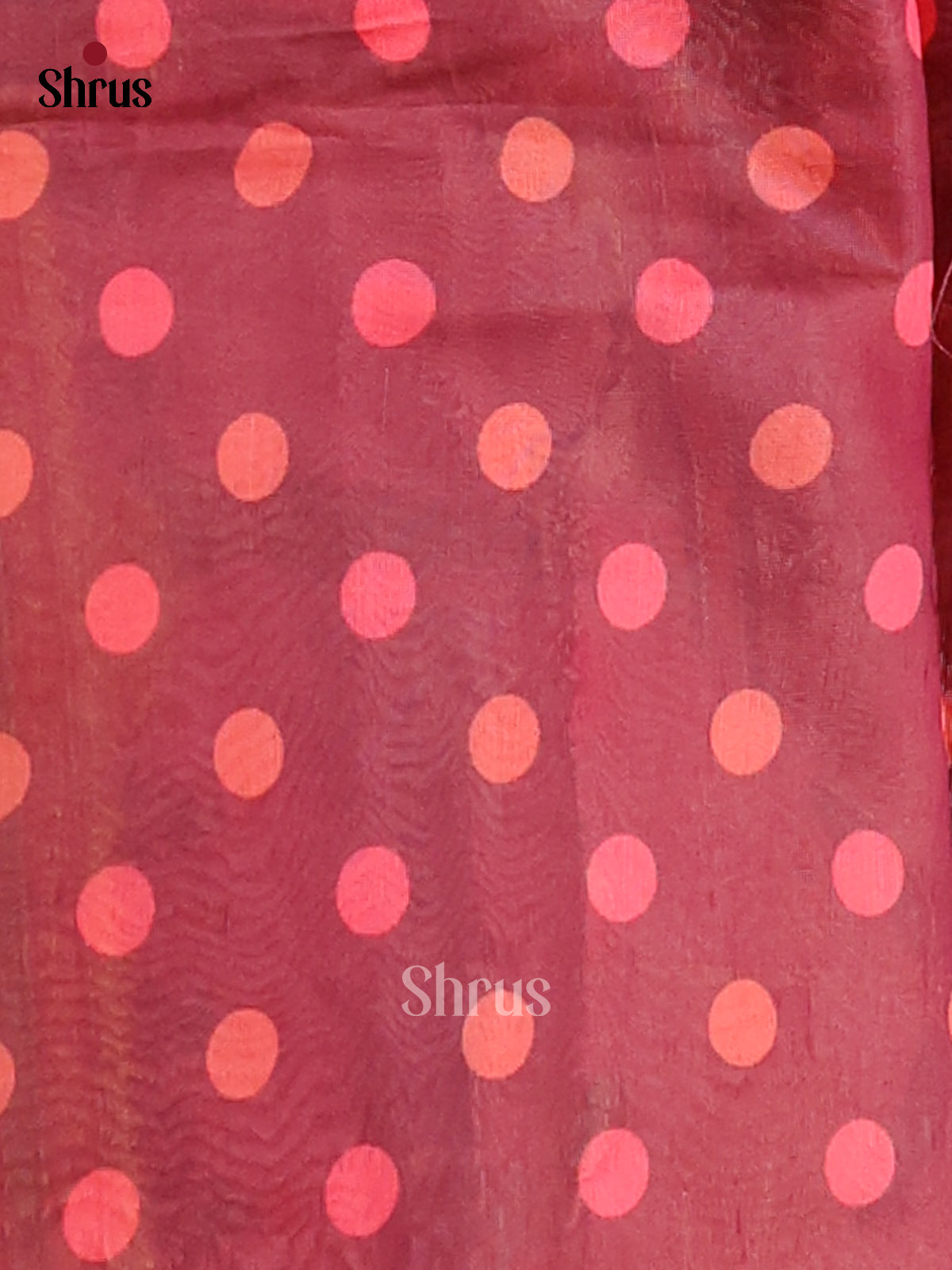 Cream & dark onion pink - Champa Semitussar Saree - DCS11275 - Shop on Shrus.com