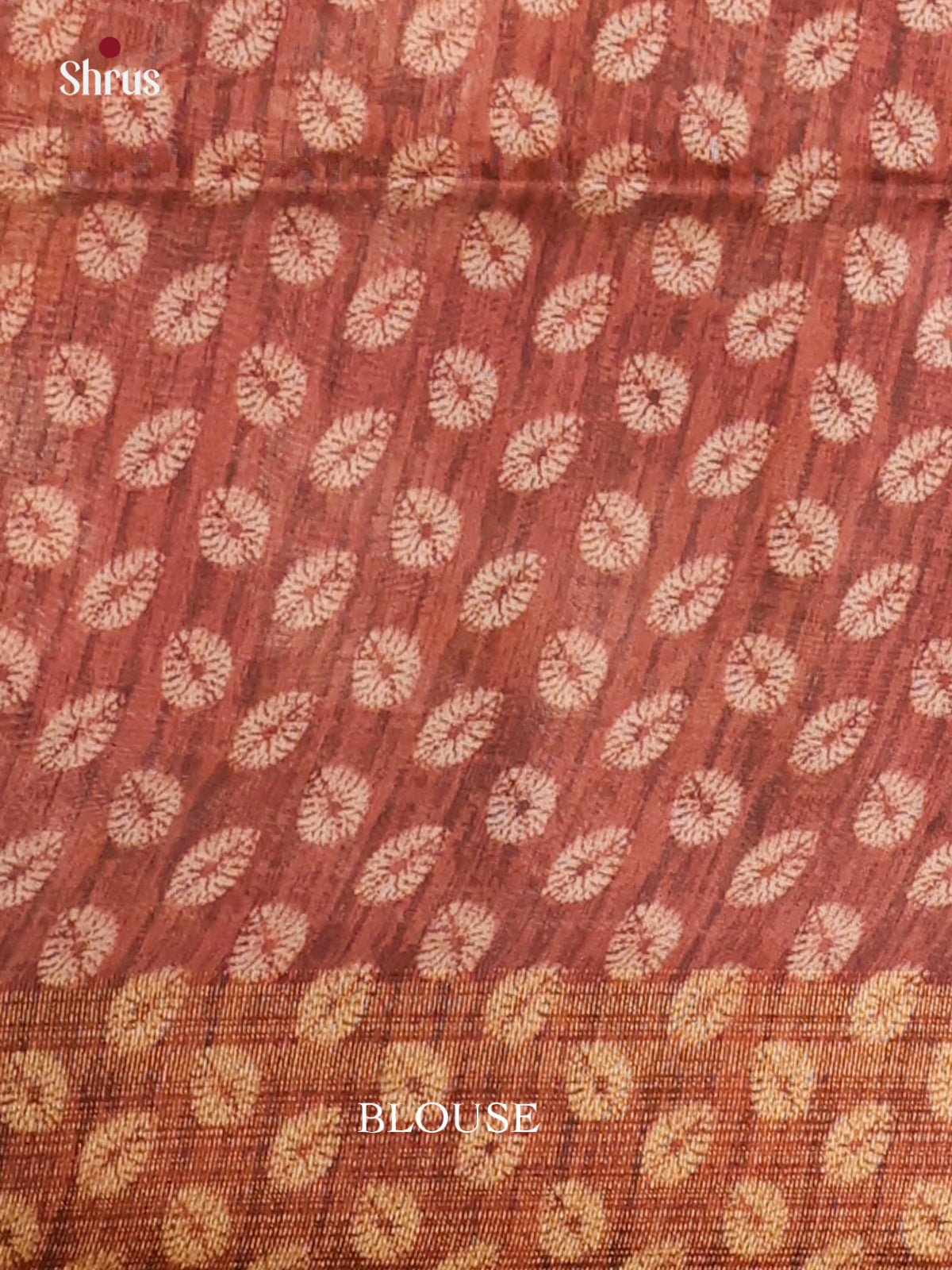 Cream & Brown - Champa Semitussar Saree - DCS11280 - Shop on Shrus.com