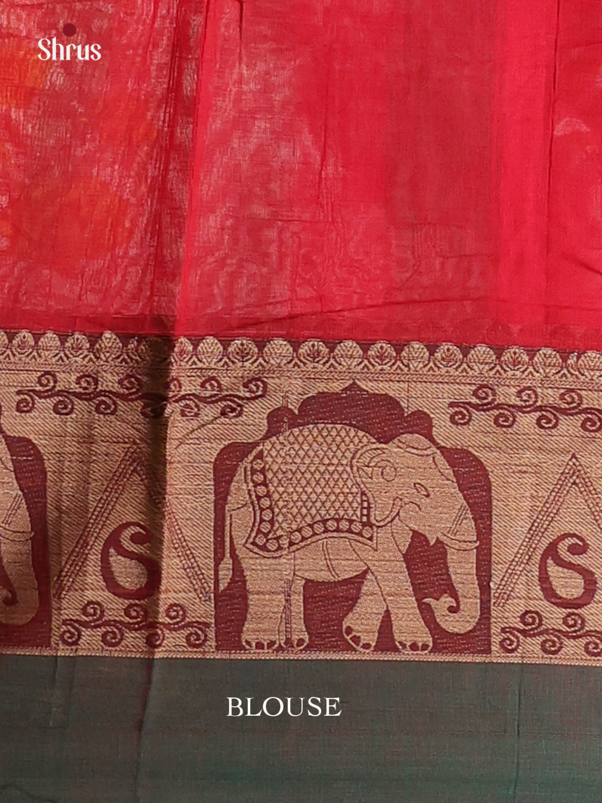 Red & Green - Narayanpet Cotton Saree - Shop on Shrus.com