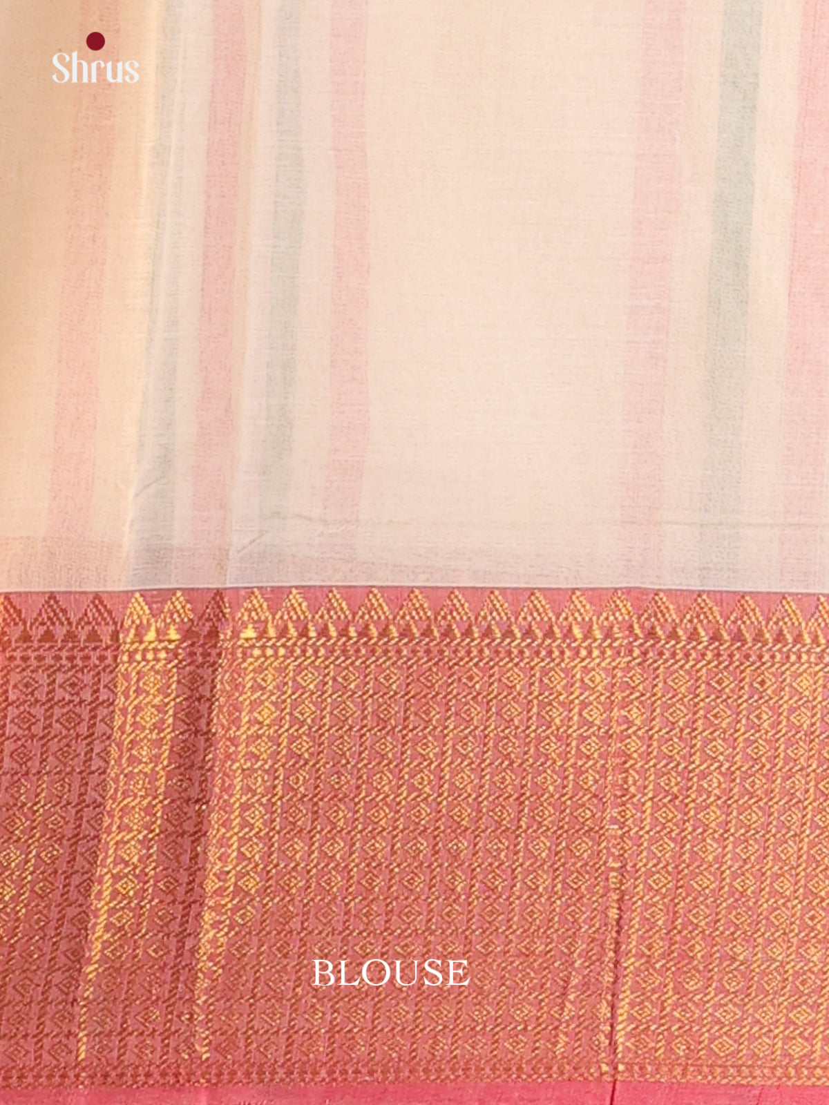 Cream & Pink - Narayanpet Cotton Saree - Shop on Shrus.com