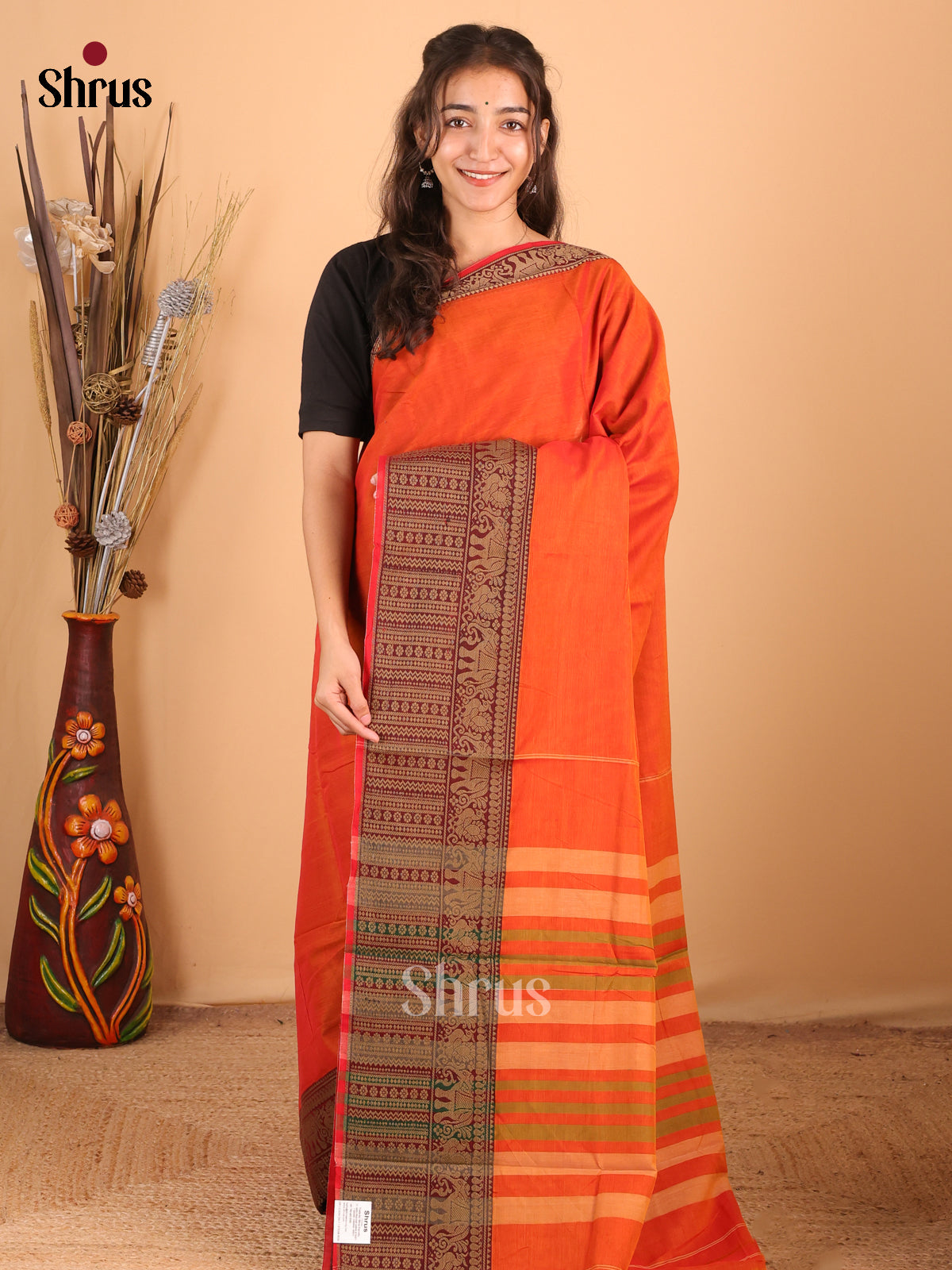 DCS11342 - Narayanpet Cotton Saree - Shop on Shrus.com