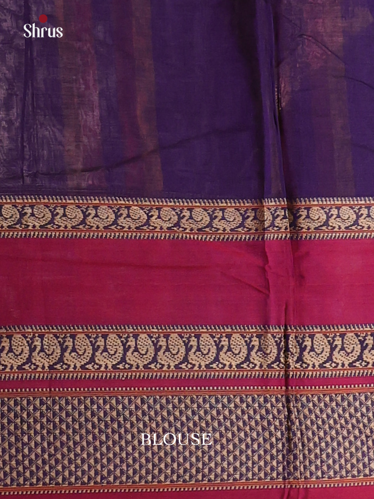 Violet & Maroon - Narayanpet Cotton Saree - Shop on Shrus.com