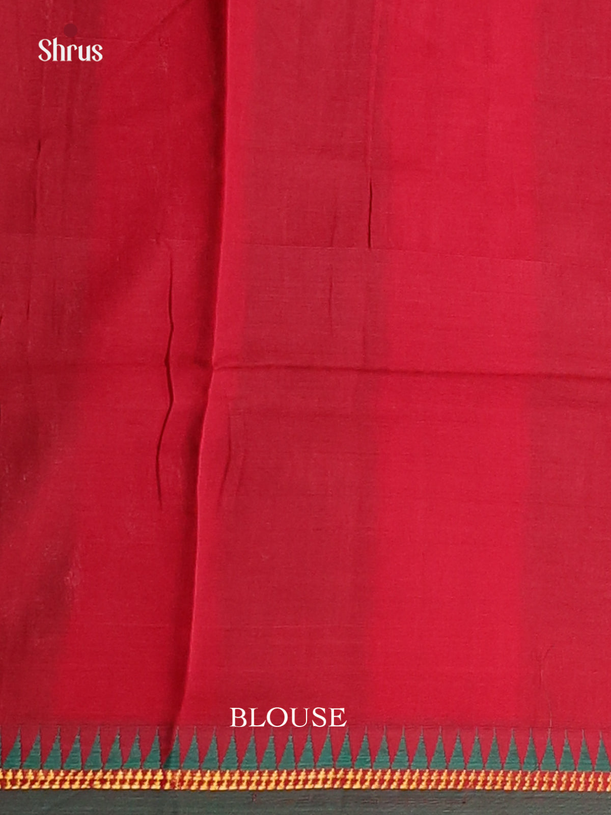 Red & Green- Narayanpet Cotton Saree - Shop on Shrus.com